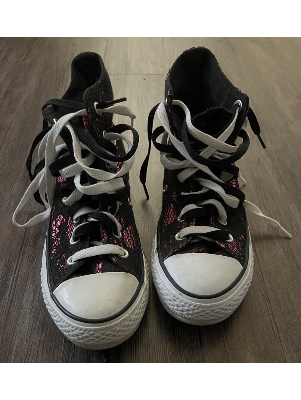 Converse Chuck Taylor All Star Pink Lace Overlay High Top 7